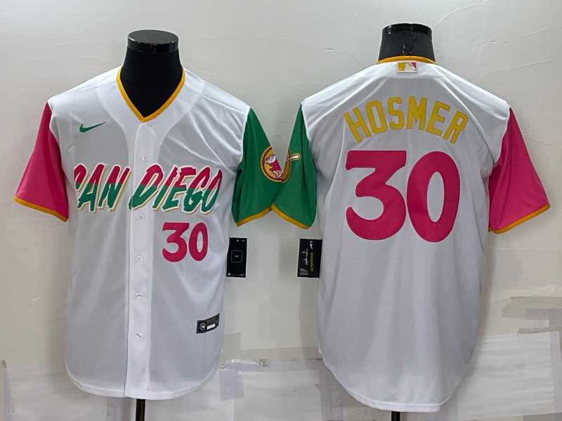 San Diego Padres #30 Eric Hosmer White Number 2022 City Connect Cool Base Stitched Jersey,We sell and wholesale San Diego Padres #30 Eric Hosmer White Number 2022 City Connect Cool Base Stitched Jersey on line form chian!